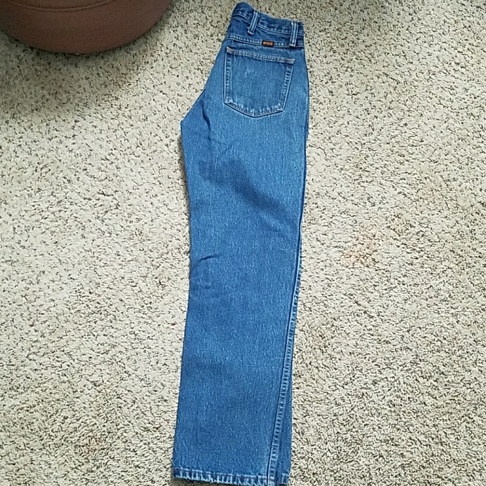 Men's Rustler brand jeans.